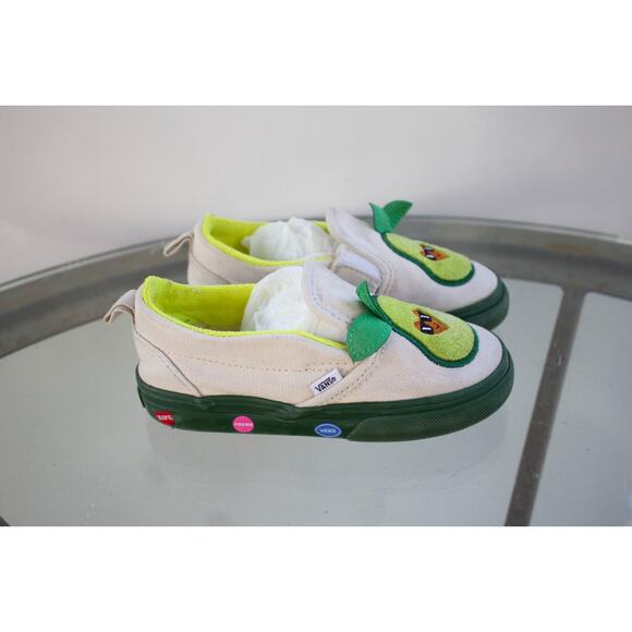 Vans Slip-On V Cado Avocado Tan Green Toddler Size 10 - Picture 2 of 10